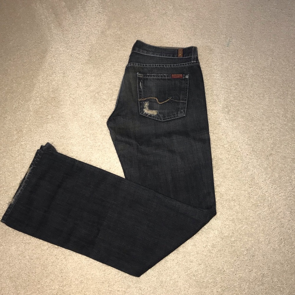 7 For all mankind distressed straight leg Jeans 30